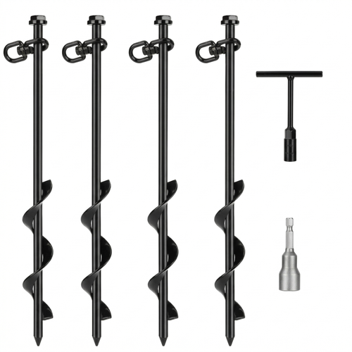 Ancres de sol spirale 40 cm - lot de 4