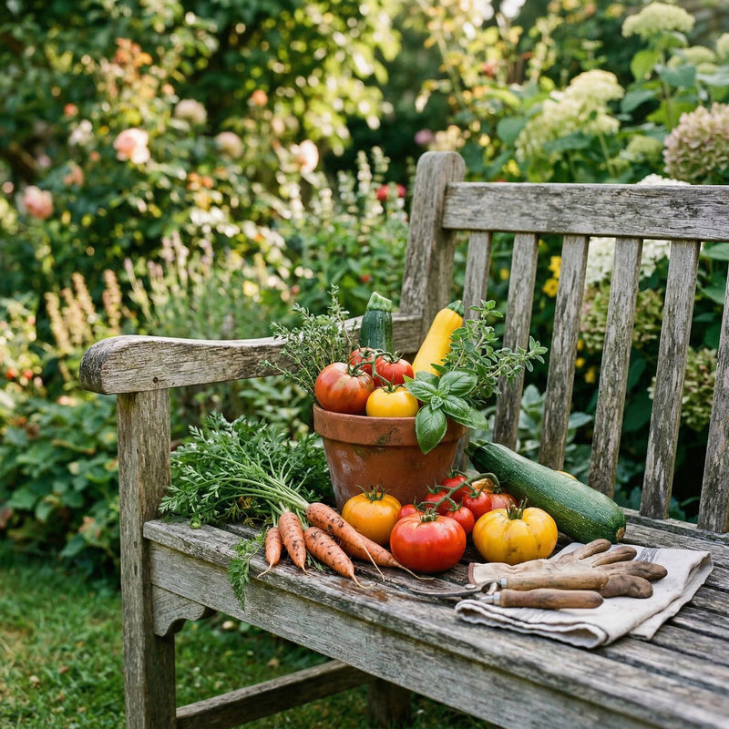 Serre de jardin Serrevia installée dans un potager familial
