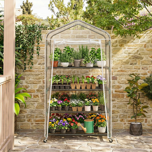 Mini serre potager à roulettes - petit potager aménagement