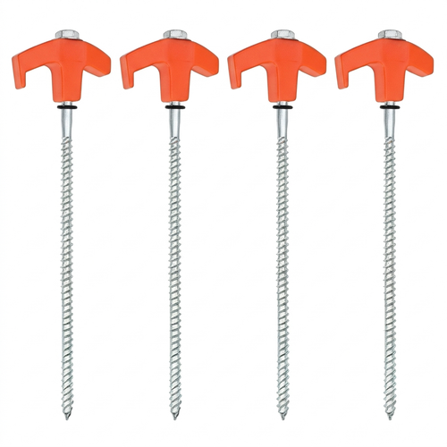 Piquets de serres spirale de 30 cm - lot de 4