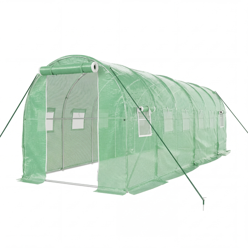 Serre tunnel 12 m² acier galvanisé – 6x2x2 m