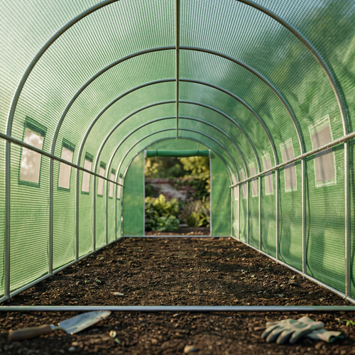 Serre tunnel 12 m² acier galvanisé – 6x2x2 m