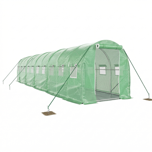 Serre tunnel 20 m² acier galvanisé – 10x2x2 m