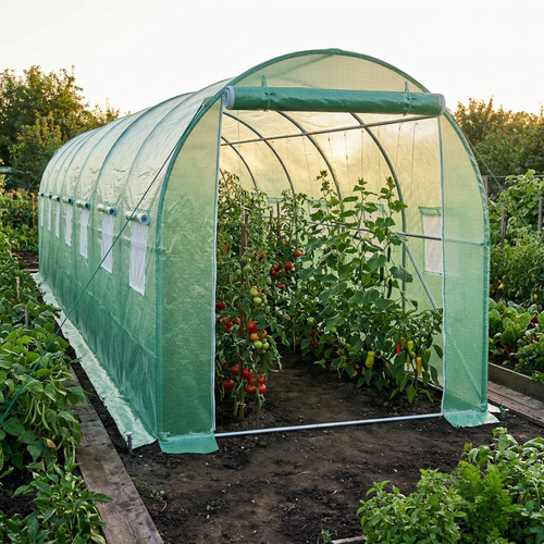 Serre tunnel 20 m² acier galvanisé – 10x2x2 m
