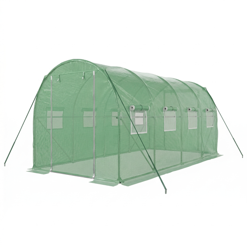 Serre tunnel 8 m² acier galvanisé – 4x2x2 m