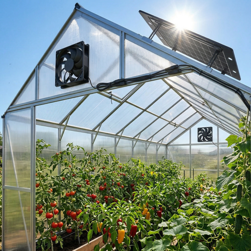 Ventilateur solaire pour serre